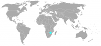 Image of position in world of Zimbabwe